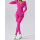 Cross-border dropshipping: Classic Autumn/Winter Long-Sleeved Women's Ribbed Bodysuit with High Elasticity for Fitness and Yoga.