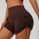 European and American drawstring tights, tummy-control yoga shorts, peach-butt running and fitness shorts, nude three-quarter yoga shorts.