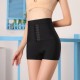 Women's waisted Barbie pants, three-quarter high-waisted, tummy-control, hip-lifting, three-quarter buttoned, shaping panties.