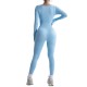 Wow & AliExpress: Seamless Long-Sleeved Bodysuit for Women, One-Piece Sports Yoga Bodysuit, Wearable as Outerwear.