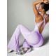 In Stock & Xiyin's popular leopard print jumpsuit with flared pants, a casual, sexy yoga jumpsuit, Amazon Europe and America.