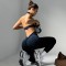Spring/Summer Hot Sale Women's solid-color, sexy, back-enhancing, quick-drying, workout, hip-lifting, yoga bodysuit for outdoor use.