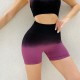 Yoga pants, cross-border, high-waisted, peach-hip, hip-lifting, tummy-control, elastic, quick-drying, anti-exposure, fitness gradient shorts for women