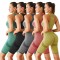 Yoga wear, peach-hip, European and American sports vest, tight, hip-lifting, high-waisted, quick-drying shorts, two-piece fitness suit for women