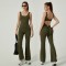 Best-selling cross-border quick-drying yoga jumpsuit, one-piece yoga jumpsuit for women, slimming, tummy-control, and hip-lifting, slightly flared fitness jumpsuit