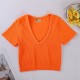 New cross-border V-neck T-shirt, Amazon yoga short-sleeved tights for spring/summer.