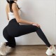 Yoga European and American smiley face cropped pants, influencer-style peach hip slimming, high-waisted, knitted, sexy fitness leggings for women