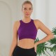 Sleeveless Yoga Tank Top, High-Waisted, Short, Navel-Exposed, Fitness Running Wear, Fashionable, Slimming, Quick-Drying, Fitness Top for Women