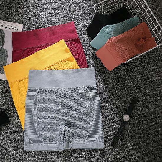Bubble Devil high-waisted, tight, tummy-control peach-shaped, hip-lifting, stretchy, outdoor running shorts for women.