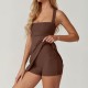 New cross-border, high-stretch, quick-drying, slim-fitting tennis dress, a two-piece, golf, backless, and yoga shorts