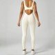 Cross-border shipping, V-waist, seamless, plain weave yoga bodysuit, shapewear, fitness jumpsuit for women. s