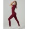European and American summer tights, seamless yoga bodysuit, high-strength ribbed shorts, fitness and fitness wear for women.