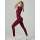 European and American summer tights, seamless yoga bodysuit, high-strength ribbed shorts, fitness and fitness wear for women.