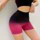 Yoga pants, cross-border, high-waisted, peach-hip, hip-lifting, tummy-control, elastic, quick-drying, anti-exposure, fitness gradient shorts for women