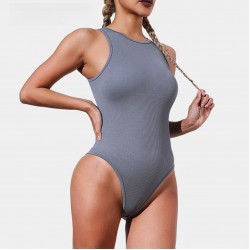 Best-selling Latin American seamless, quick-drying sleeveless yoga bodysuit. Women's fitness dance jumpsuits