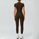 TK's popular high-stretch, quick-drying bodysuit with front zipper for outer wear, a breathable, tight-fitting yoga jumpsuit