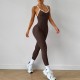 European and American hot-selling contrasting color suspenders for outdoor sports, sleeveless, quick-drying, ribbed, tight-fitting yoga suit.