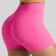 European and American seamless yoga shorts, peach lift high-waisted, quick-drying Women's dry fitness pants, tight and breathable running shorts.