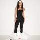 Best-selling cross-border seamless, high-elastic, ribbed yoga jumpsuit for women, waist-lifting, and hip-enhancing fitness jumpsuit for women, suitable for outdoor wear
