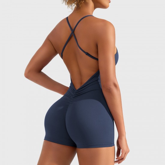 YEOREO women's yoga bodysuit, backless, one-piece, Pilates, and exercise bodysuit.