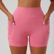 Cross-border European and American Sports Shorts Quick-Drying Tight Yoga Pants with Pockets for Cycling and Running Fitness Shorts