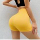 Slimming high-waisted yoga pants, tummy-controlling tights, quick-drying running stretch peach hip-lifting fitness yoga shorts for women.