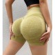 Cross-border yoga shorts, smiley face, hip-lifting, high-waisted, quick-drying, seamless, tight, hip-lifting, three-quarter length fitness shorts for women.