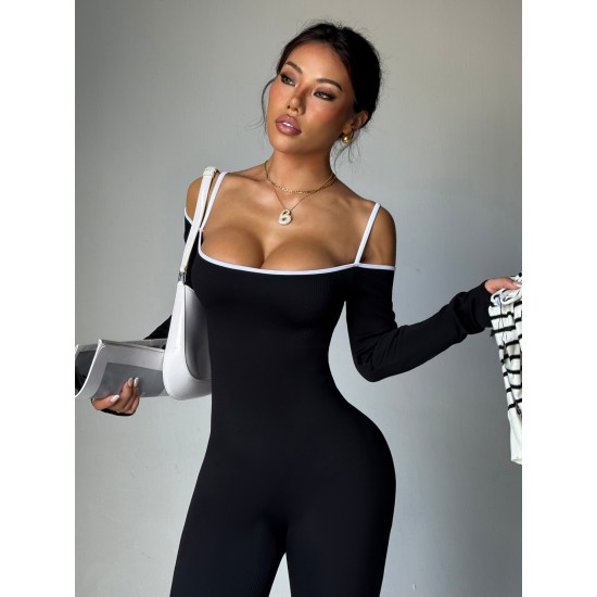 Export Trade Cross-border Fisherman's Jumpsuit Women's solid-color jumpsuits