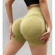 Cross-border smiley face shorts, high-waisted, quick-drying, seamless, tight, butt-lifting, three-quarter fitness pants, sports yoga shorts.