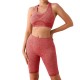 Yoga wear, peach-hip, European and American sports vest, tight, hip-lifting, high-waisted, quick-drying shorts, two-piece fitness suit for women