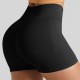 European and American seamless yoga shorts, peach lift high-waisted, quick-drying Women's dry fitness pants, tight and breathable running shorts.