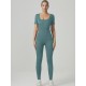 European and American summer tights, seamless yoga bodysuit, high-strength ribbed shorts, fitness and fitness wear for women.