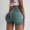 Cross-border smiley face shorts, high-waisted, quick-drying, seamless, tight, butt-lifting, three-quarter fitness pants, sports yoga shorts.
