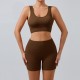 Cross-border European and American High-Stretch, Hip-Performing, Peach-Shaped, Seamless Fitness Bodysuit for Women