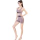 Cross-border colorblock quick-drying yoga suit, high-waisted, hip-lifting, fitness suit, shockproof running sports bra boxer briefs