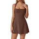 New cross-border, high-stretch, quick-drying, slim-fitting tennis dress, a two-piece, golf, backless, and yoga shorts