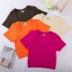 Best-selling cross-border T-shirt, Amazon large square-neck yoga short-sleeved tights for autumn.