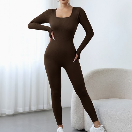 New European and American seamless yoga bodysuits, tight-fitting dance and fitness bodysuits for women, yoga pants.