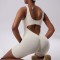 Temu's spring/summer seamless body-shaping sports bodysuit, back-enhancing, tights, and sleeveless fitness bodysuit for women.