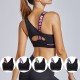 Cross-border one-shoulder, English-style back elasticated push-up sports bra, irregular running and fitness shorts.