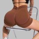 New V-waist peach lift shorts, seamless yoga pants, fitness pants, running and fitness shorts for women.