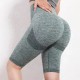 Cross-border smiley face high-waisted breathable stretch peach hip-lifting tights, quick-drying fitness shorts for women.