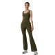 Best-selling cross-border quick-drying yoga jumpsuit, one-piece yoga jumpsuit for women, slimming, tummy-control, and hip-lifting, slightly flared fitness jumpsuit