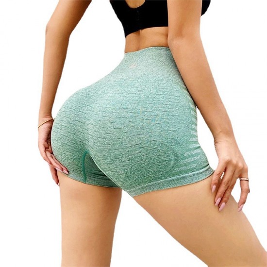 Yoga wear, cross-border e-commerce, high-waisted, short, hip-lifting, slimming, peach-hip, tight, elastic, fitness suit for women