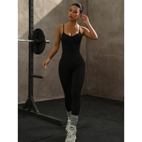 European and American autumn and winter tight yoga bodysuits, back-enhancing, quick-drying, hip-lifting, fitness yoga bodysuits, pilate.