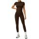 TK's popular high-stretch, quick-drying bodysuit with front zipper for outer wear, a breathable, tight-fitting yoga jumpsuit