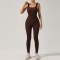 Padded Ribbed Pants, Seamless Bodysuit, Fitness Yoga Bodysuit