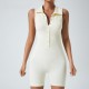 Cross-border Amazon seamless body-shaping sports suit, button-henley collar, sleeveless, casual yoga and fitness jumpsuit.