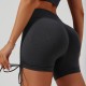 European and American drawstring tights, tummy-control yoga shorts, peach-butt running and fitness shorts, nude three-quarter yoga shorts.