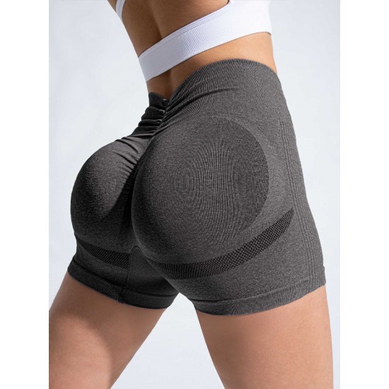 New V-waist peach lift shorts, seamless yoga pants, fitness pants, running and fitness shorts for women.